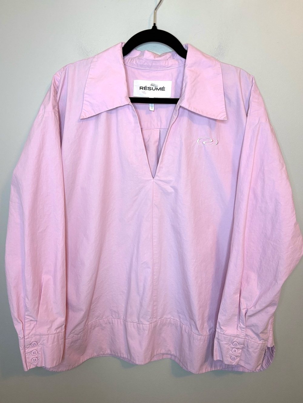 Résumé VictoriaRS Pink Organic Cotton Oversized Shirt EU 40 Scandi